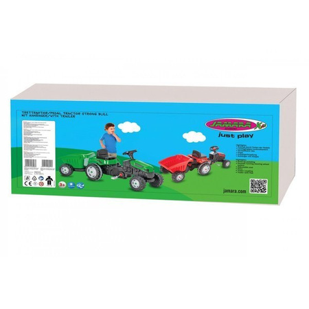 Jamara 460825 TRAKTOR na pedały z przyczepką