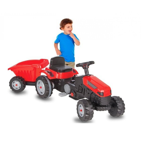 Jamara 460825 TRAKTOR na pedały z przyczepką