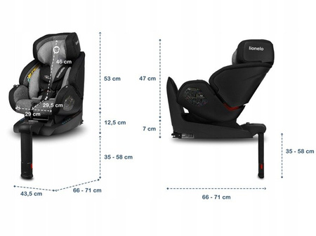 LIONELO LUKAS STONE 0-18kg fotelik samochodowy