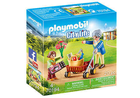 Playmobil 70194 Babcia z chodzikiem