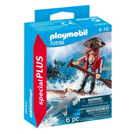 Playmobil 70598 Pirat z tratwą i rekinem młotem