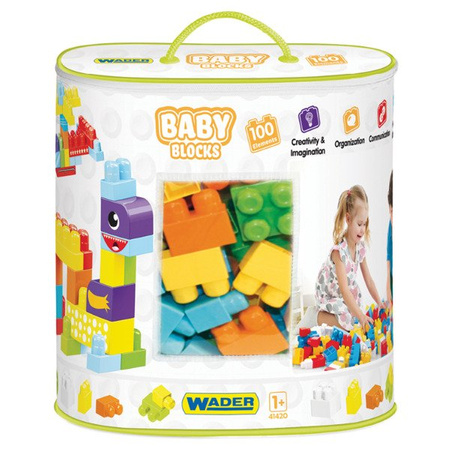 WADER 41420 KLOCKI BABY BLOCKS - TORBA 100 SZT